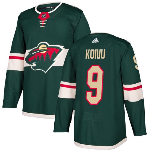 Youth Mikko Koivu Premier Green Home Jersey: Hockey #9 Minnesota Wild