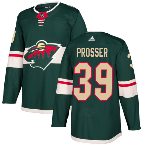 Adidas Men's Nate Prosser Premier Green Home Jersey: NHL #39 Minnesota Wild