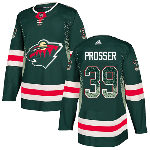 Adidas Men's Nate Prosser Premier Black Jersey: NHL #39 Minnesota Wild 1917-2017 100th Anniversary