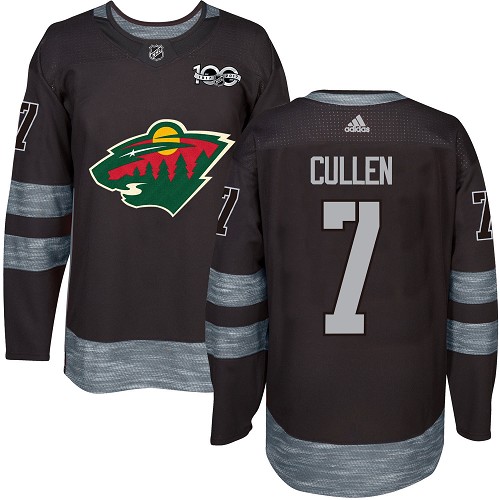 Adidas Men's Matt Cullen Authentic Black Jersey: NHL #7 Minnesota Wild 1917-2017 100th Anniversary