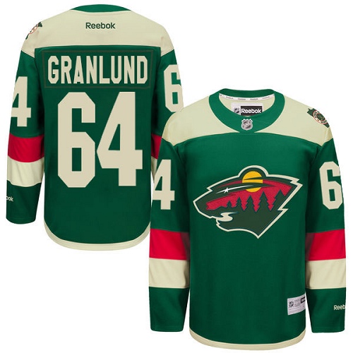 Reebok Men's Mikael Granlund Premier Green Jersey: NHL #64 Minnesota Wild 2016 Stadium Series