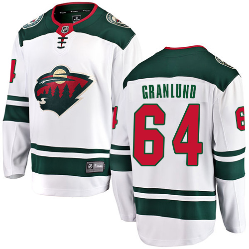 Fanatics Branded Men's Mikael Granlund Breakaway White Away Jersey: NHL #64 Minnesota Wild