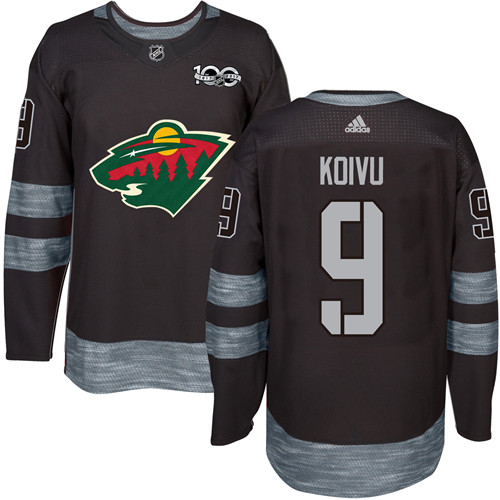 Men's Mikko Koivu Authentic Green Jersey: Hockey #9 Minnesota Wild Drift Fashion