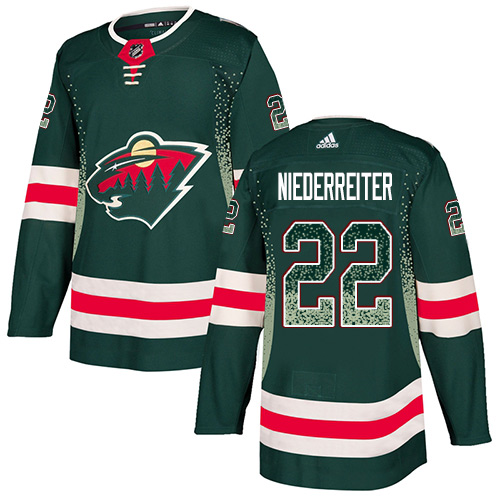 Adidas Men's Nino Niederreiter Premier Black Jersey: NHL #22 Minnesota Wild 1917-2017 100th Anniversary