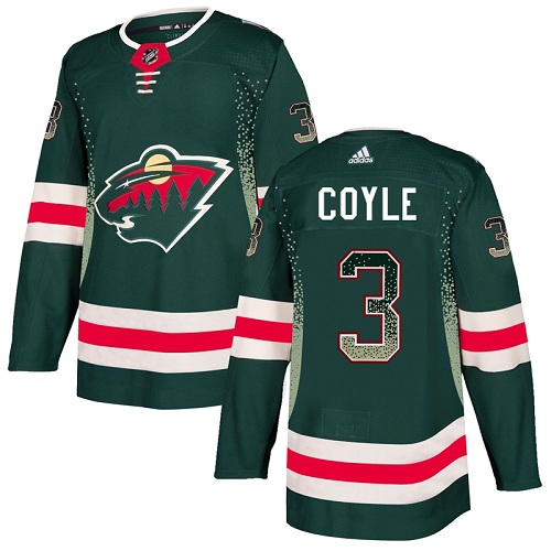 Adidas Men's Charlie Coyle Premier Black Jersey: NHL #3 Minnesota Wild 1917-2017 100th Anniversary
