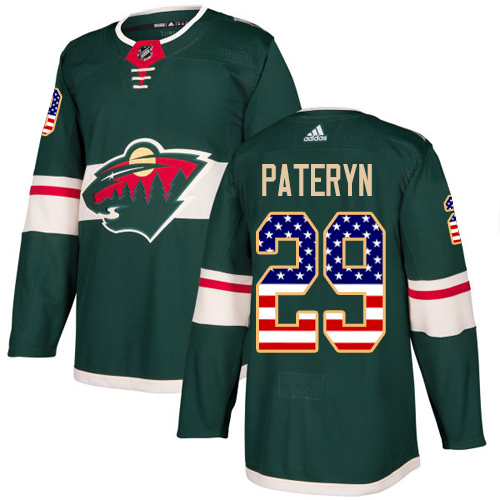 Adidas Men's Kyle Quincey Authentic Green Jersey: NHL #27 Minnesota Wild Salute to Service