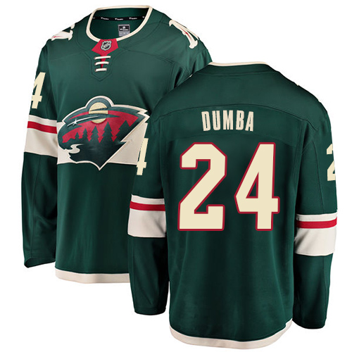 Fanatics Branded Youth Matt Dumba Breakaway Green Home Jersey: Hockey #24 Minnesota Wild
